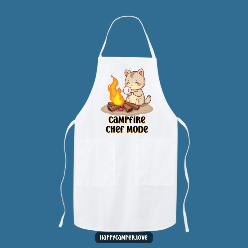 Funny Marshmallow Roasting Animal Apron - Cook Up Fun at the Campfire