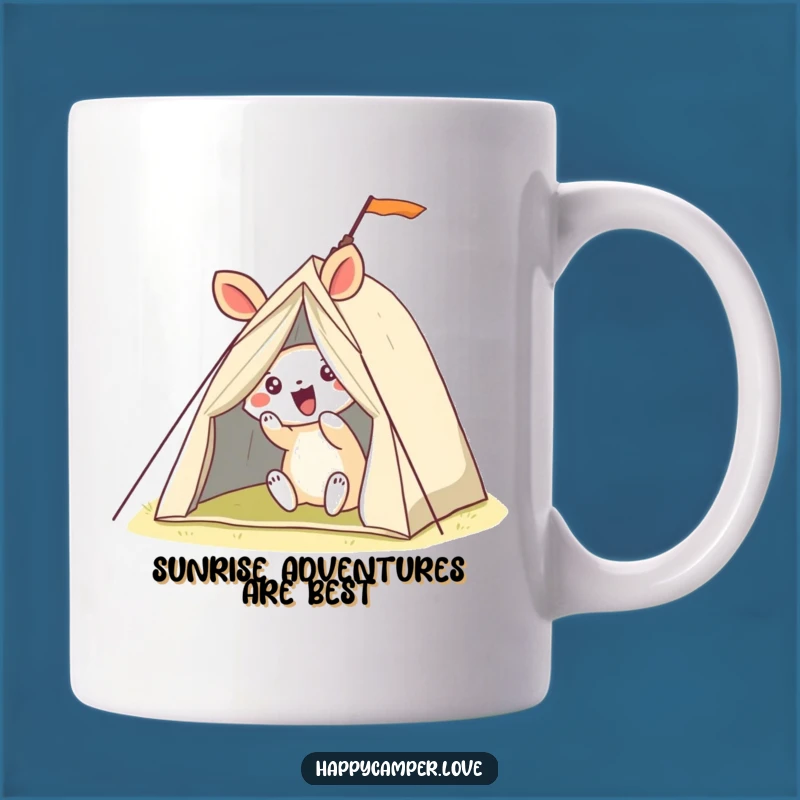 Funny Wobbly Tent Pitching Animal Mug - Hilarious Camping Gift for Outdoor Enthusiasts
