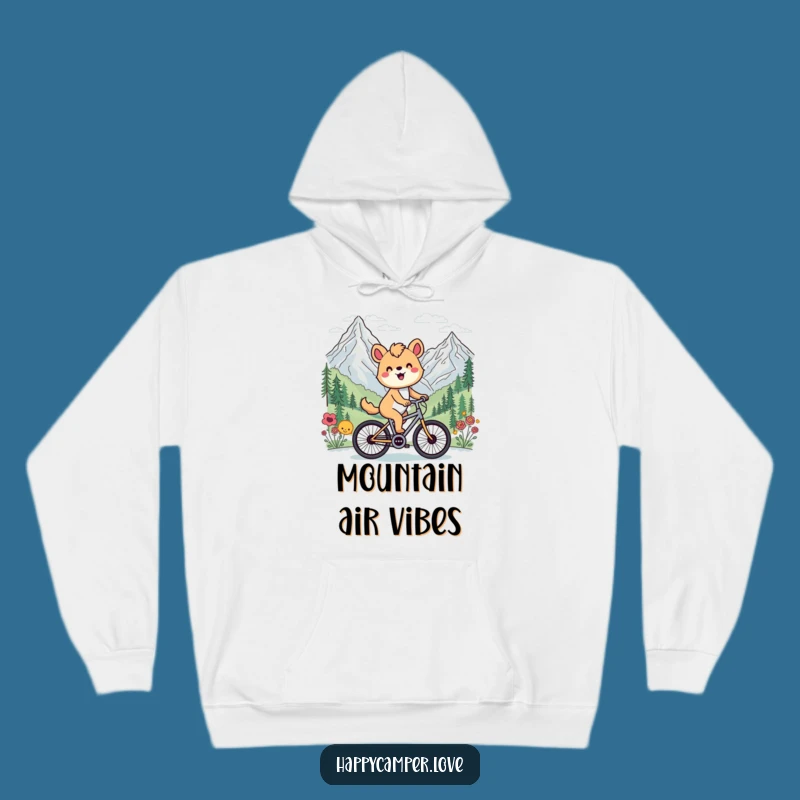 Funny Cycling Animal Mountain Hoodie - Cozy Comfort for Adventure Seekers