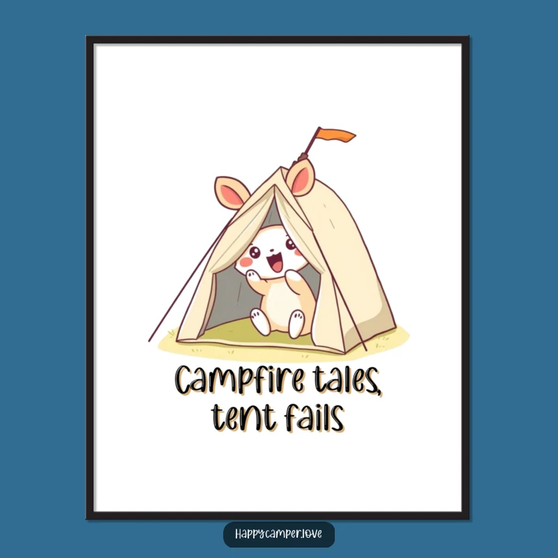 Funny Free Printable Wall Art: Wobbly Tent Animal - Hilarious Downloadable Decor!