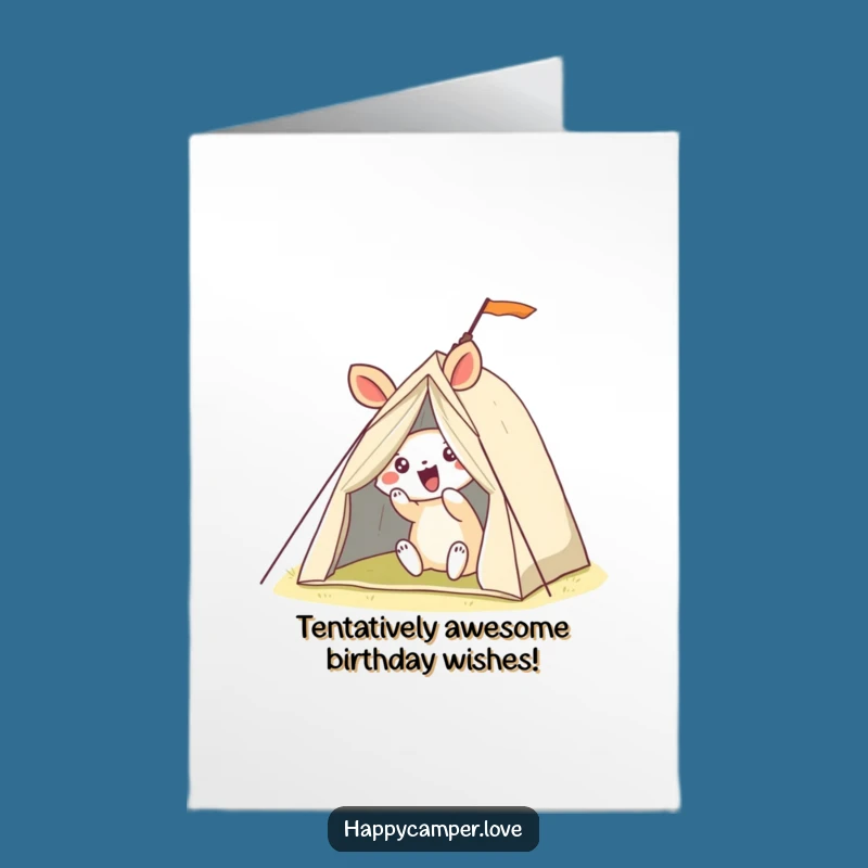 Free Printable Card: Wobbly Tent Animal Birthday - Funny Downloadable Gift!
