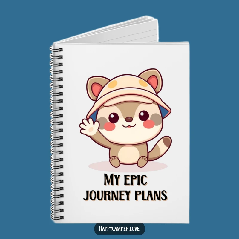 Funny Camper Notebook: Cheerful Animal for Adventure Plans