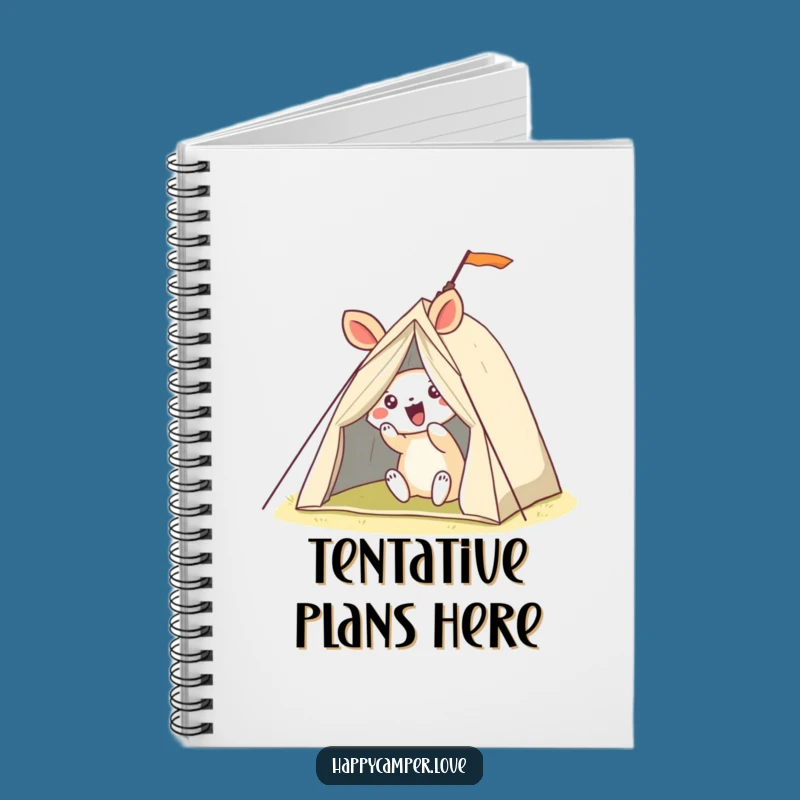 Funny Wobbly Tent Pitching Animal Notebook - Jot Down Ideas with a Laugh