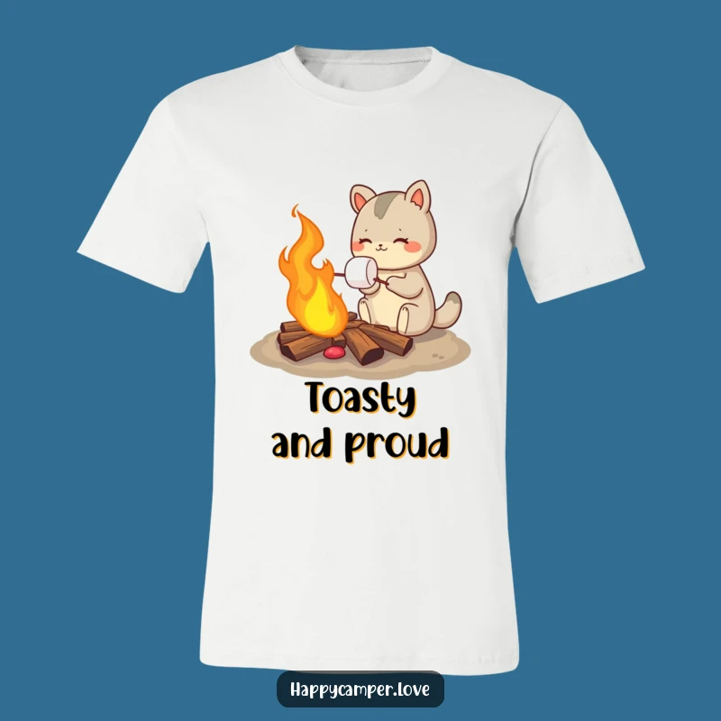 Funny Marshmallow Roasting Animal T-Shirt - Your Go-To Campfire Tee