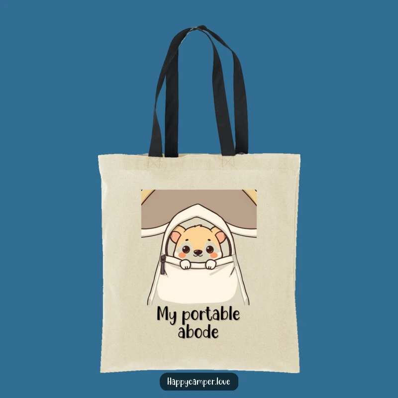 Funny Curious Animal Tent Peek Tote Bag - Carry Your Secrets in Style